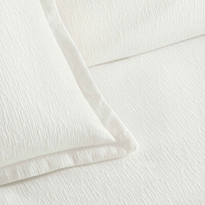 Linens White Collection Glint Çift Kişilik Yatak Örtüsü Seti Beyaz