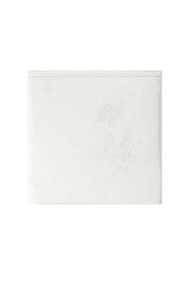 Linens White Collection Asper UC Pamuk Brode Çift Kişilik Nevresim Takımı Beyaz