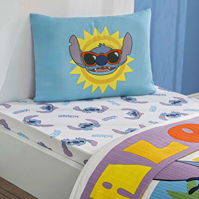 Taç Lisanslı Disney Lilo&Stitch Fruit Pamuk Tek Kişilik Pike Takımı