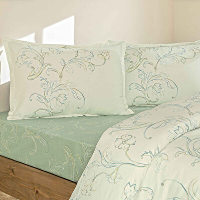 Linens Allday Verra Pamuk Saten Çift Kişilik Nevresim Takımı Beyaz