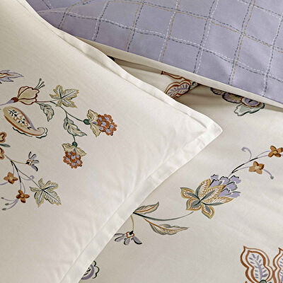 Linens Allday Monte Pamuk Saten Çift Kişilik Nevresim Takımı Lila