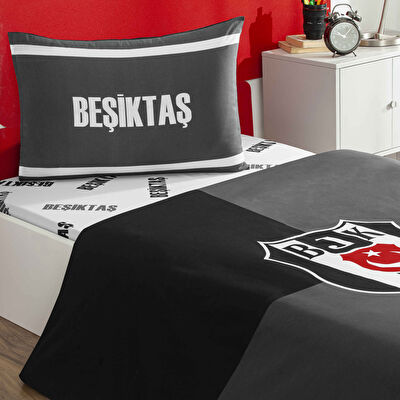 Taç Lisanslı Beşiktaş Efsane Pamuk Tek Kişilik Nevresim Takımı