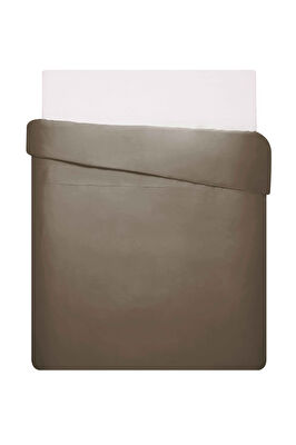 Linens Mix&Match Pamuk Saten Tek Kişilik Nevresim Kılıfı Kahve