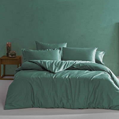 Linens Mix&Match Pamuk Saten 2'li Standart Yastık Kılıfı Seti Petrol