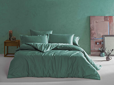 Linens Mix&Match Pamuk Saten 2'li Standart Yastık Kılıfı Seti Petrol