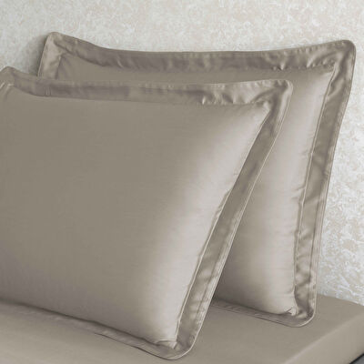 Linens X TENCEL™ Lyocell 2'li Volanlı Yastık Kılıfı Seti Vizon