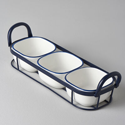 Linens Arlina Porselen-Metal 36x16x10,6 cm Sunum Seti