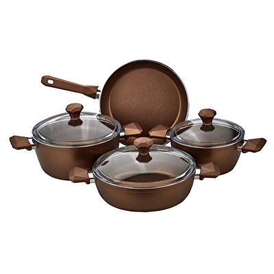 Pierre Cardin Graniks 7 Parça Tencere Seti Rosegold