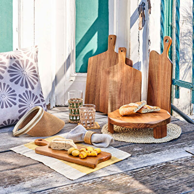 Linens Accacia Akasya 43,5x26x7x2 cm Kesme Tahtası