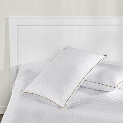 Linens Fluffy Pamuk Kapitone Standart Yastık Alezi