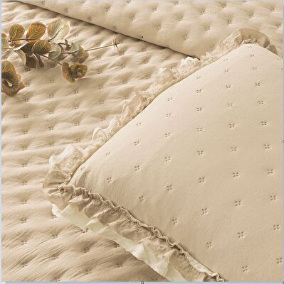 Linens Scarlett Çift Kişilik Yatak Örtüsü Seti Kahve