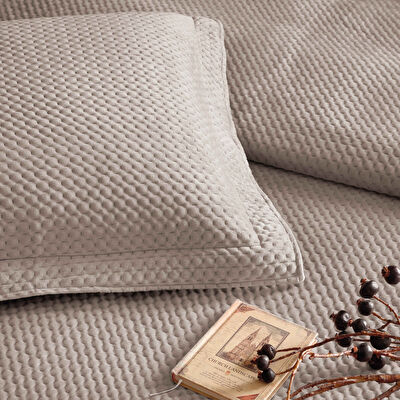 Linens Glace Tek Kişilik Yatak Örtüsü Seti Bej
