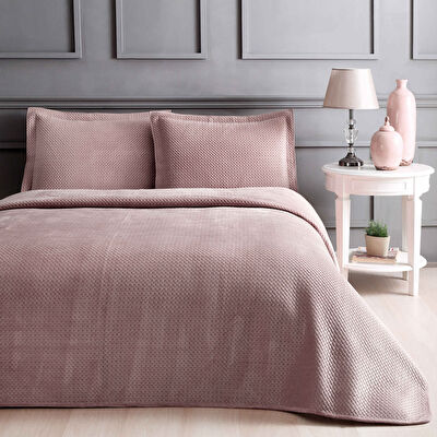 Linens Glace Tek Kişilik Yatak Örtüsü Seti Pembe