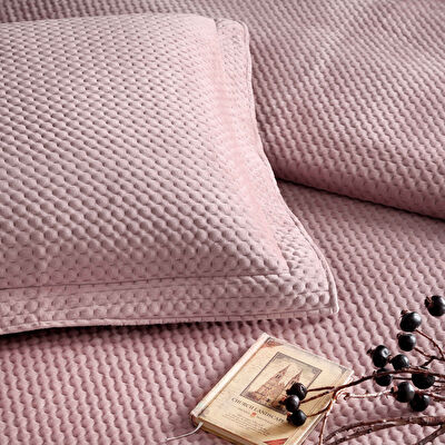 Linens Glace Tek Kişilik Yatak Örtüsü Seti Pembe