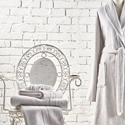 Linens Soft Pamuk 85x150 cm Banyo Havlusu Gri