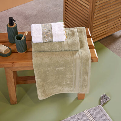 Linens Soft Pamuk 85x150 cm Banyo Havlusu Yeşil