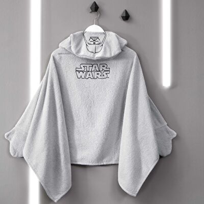 Lisanslı Star Wars Pamuk 75x130 cm Havlu Panço Gri