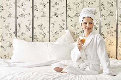 Linens Soft Pamuk Bornoz Beyaz M