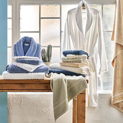 Linens Soft Pamuk Bornoz Beyaz M