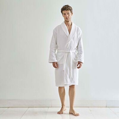 Linens Soft Pamuk Bornoz Beyaz M
