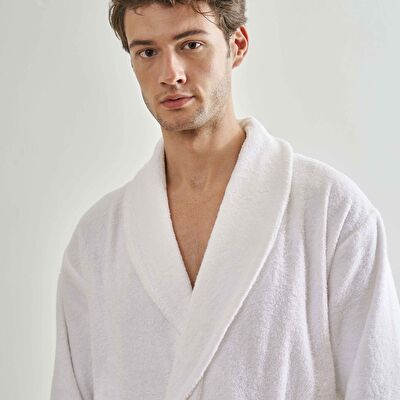 Linens Soft Pamuk Bornoz Beyaz M