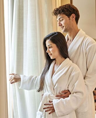 Linens Soft Pamuk Bornoz Beyaz M