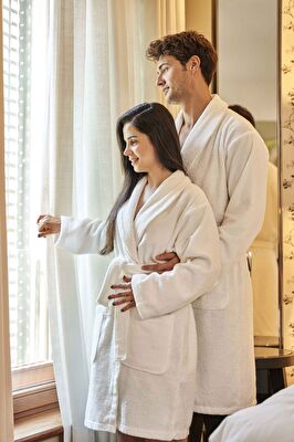 LINENS SOFT BORNOZ, L, BEYAZ