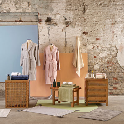 Linens Soft Pamuk Bornoz Gri L