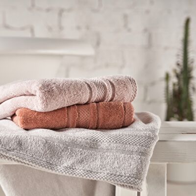 Linens Soft Pamuk 50x85 cm Yüz Havlusu Pudra