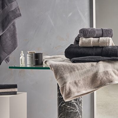 Linens Premium Pamuk 85x150 cm Banyo Havlusu Siyah