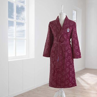 Taç Lisanslı Trabzonspor Jakar Pamuk L Yetişkin Bornoz Bordo