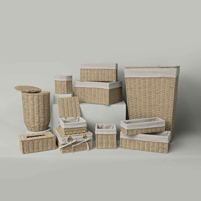 Linens Carry 40x30x60 cm Çamaşır Sepeti Naturel