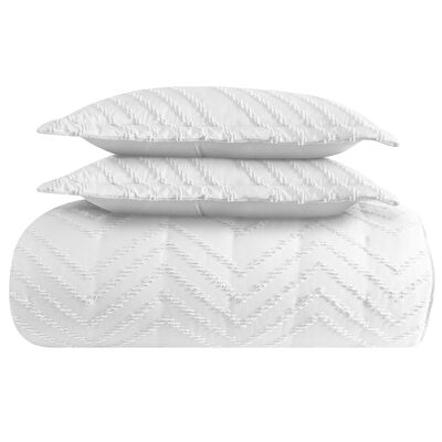 Linens Borneo Çift Kişilik Yatak Örtüsü Seti Beyaz