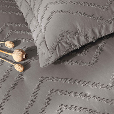 Linens Borneo Çift Kişilik Yatak Örtüsü Seti Vizon