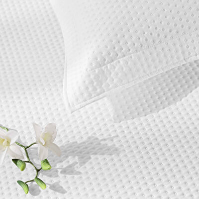 Linens Mist Çift Kişilik Yatak Örtüsü Seti Beyaz