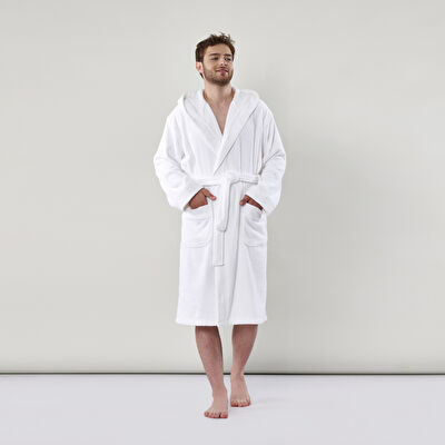 Linens Premium Pamuk L Bornoz Beyaz