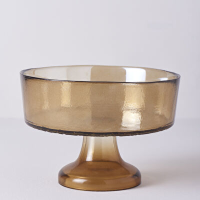 Linens Luster Gleam Ayaklı Servis 21 cm Amber