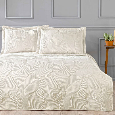 Linens Leaf Yatak Örtüsü Taş Çift Kişilik