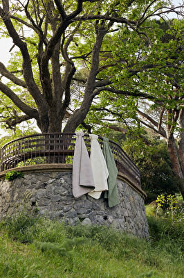 Linens Leaf Yatak Örtüsü Koyu Yeşil Çift Kişilik