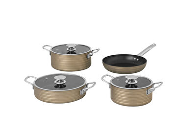 Pierre Cardin Diamond Graniks Gold 7 Parça Tencere Seti