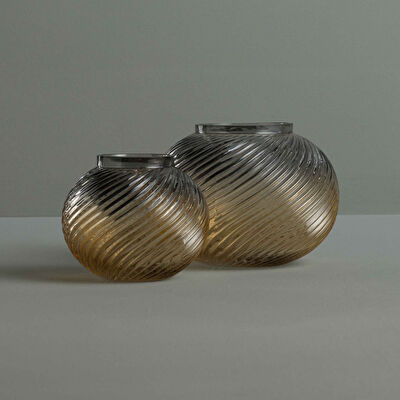 Linens Linx Büyük Vazo Gri Amber