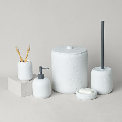 Linens Lumıa 20X24,7 cm Çöp Kovası Beyaz