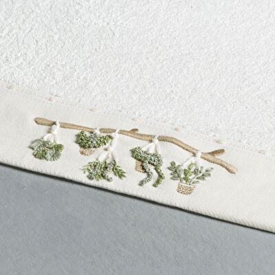 Linens Liana Pamuk 50X85 cm Yüz Havlusu Ekru