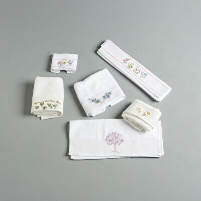 Linens Liana Pamuk 50X85 cm Yüz Havlusu Ekru