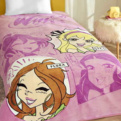 Lisanslı Winx Girl Power Tek Kişilik Battaniye