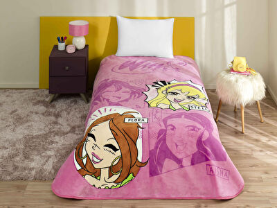 Lisanslı Winx Girl Power Tek Kişilik Battaniye