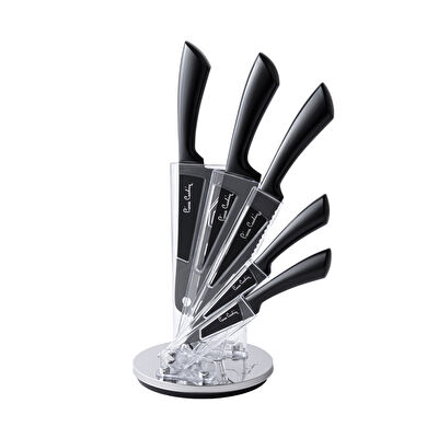Pierre Cardin Alexa Black 6 Parça standlı Bıçak Seti