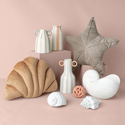 Linens Minella 11x11x22 cm Vazo Beyaz Mercan