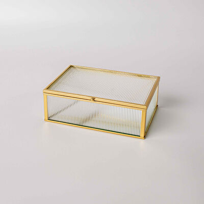Linens Laveta 18x13x6 cm Dekoratif Kutu Gold