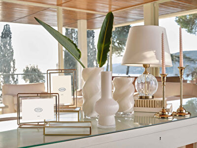 Linens Linzi Vazo 11,5x11,5x26 cm Ekru